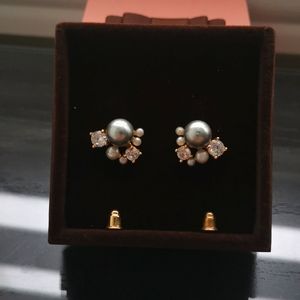 Black pearl earrings